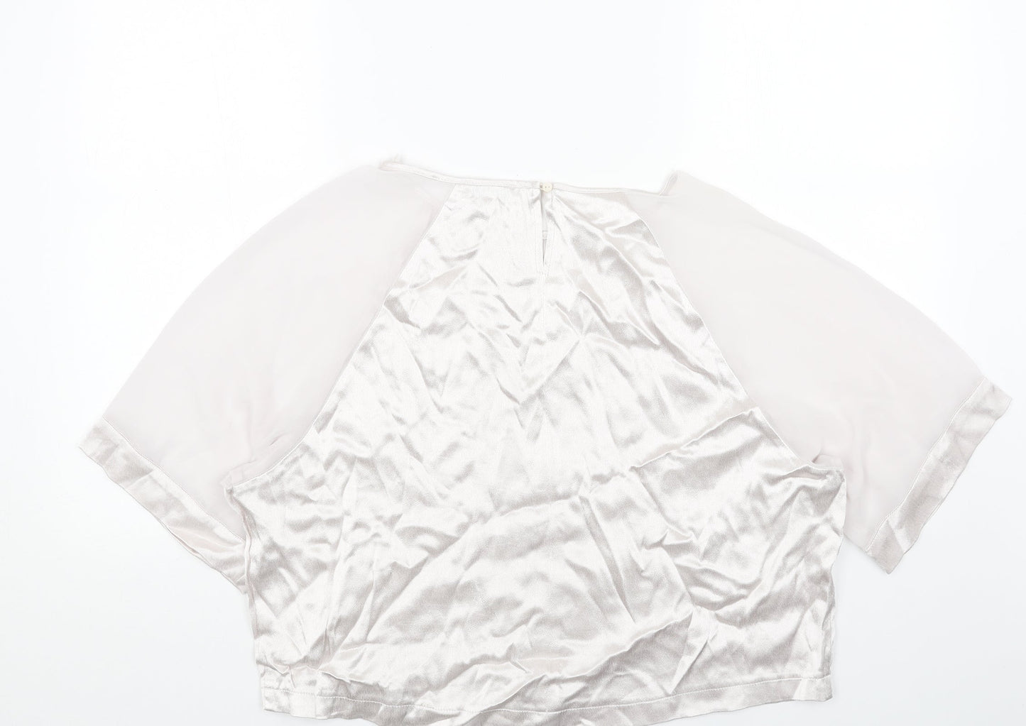 Womens UK Size 14 Papaya Silver Basic Blouse