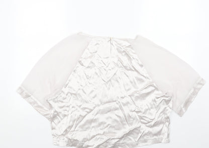 Womens UK Size 14 Papaya Silver Basic Blouse
