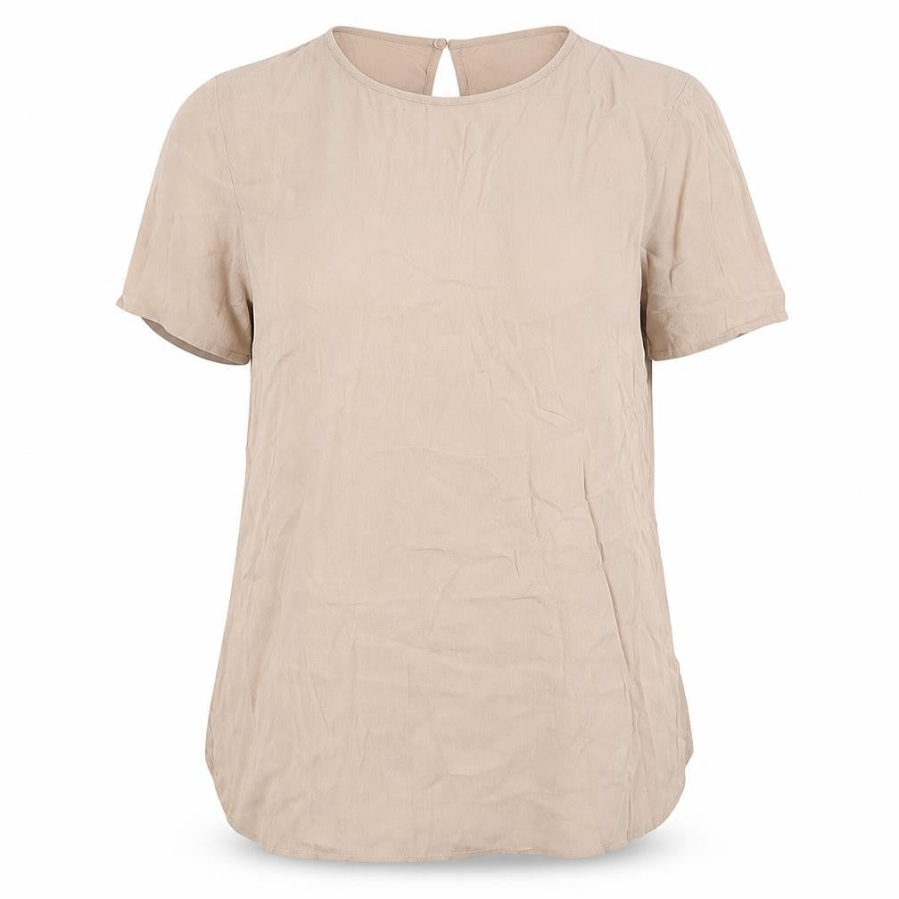 Womens UK Size 12 H&M Beige Basic Blouse