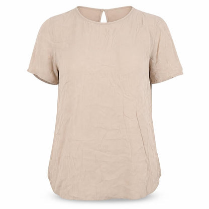 Womens UK Size 12 H&M Beige Basic Blouse