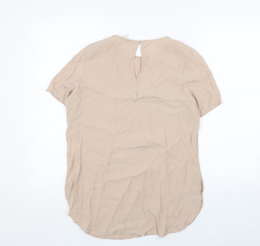 Womens UK Size 12 H&M Beige Basic Blouse