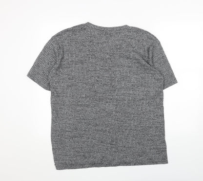 Womens UK Size L Preworn Grey Basic T-Shirt