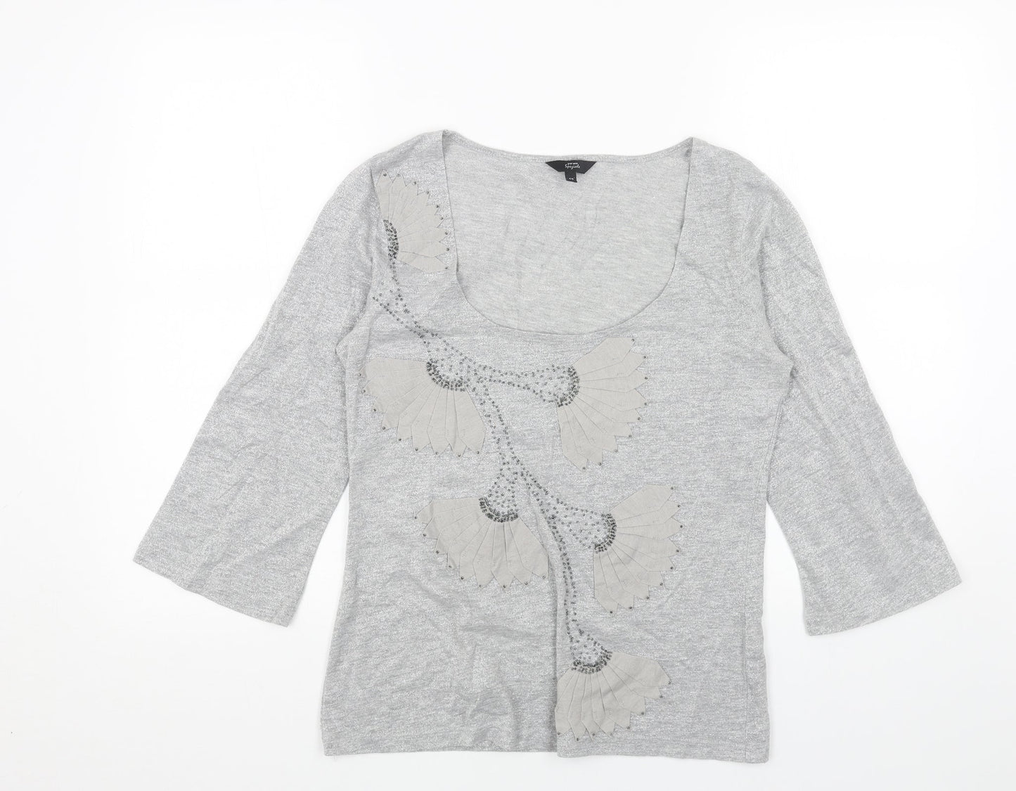 Womens UK Size 12 Per Una Grey Pullover Jumper