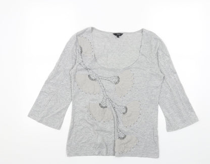 Womens UK Size 12 Per Una Grey Pullover Jumper
