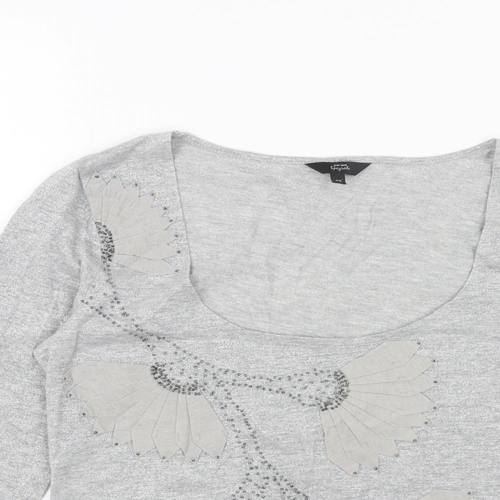 Womens UK Size 12 Per Una Grey Pullover Jumper