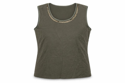 Womens UK Size L CC Green Basic Tank