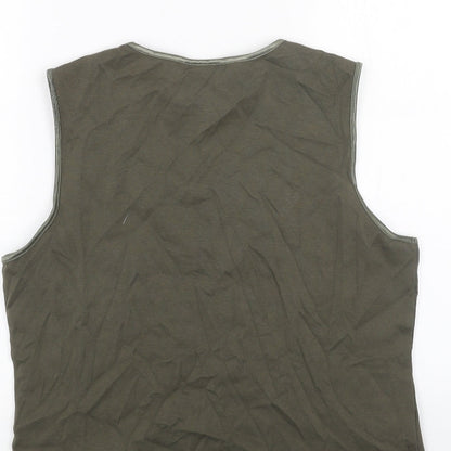Womens UK Size L CC Green Basic Tank