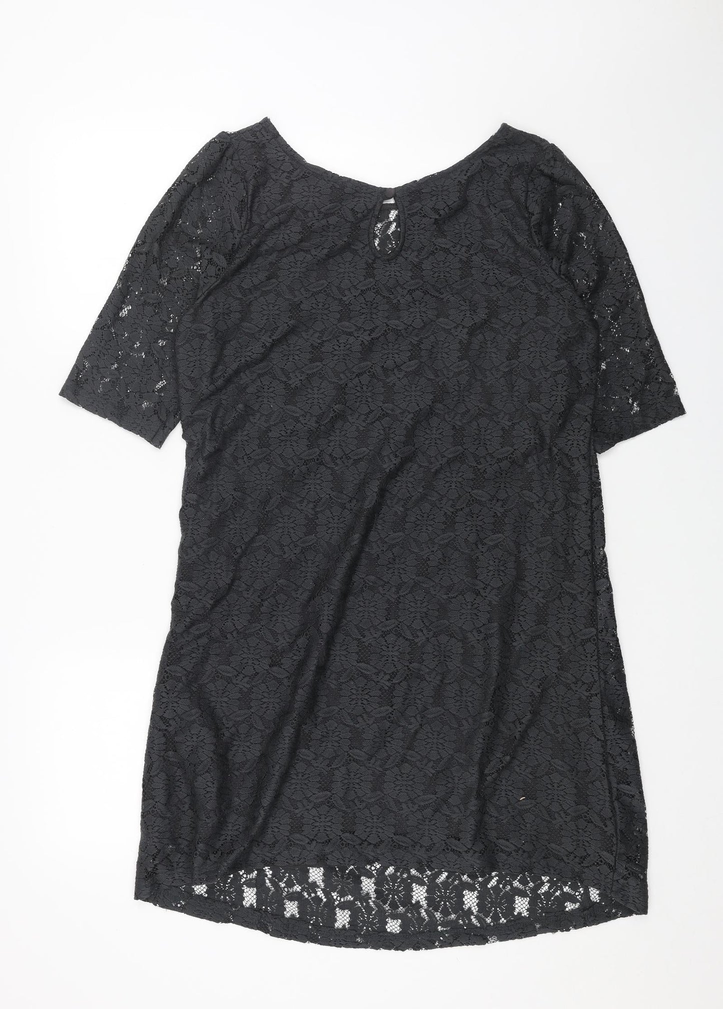 Dorothy Perkins Womens Grey Floral Polyester A-Line Size 14 Round Neck Pullover