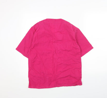 Womens UK Size 3XL Preworn Pink Basic Blouse