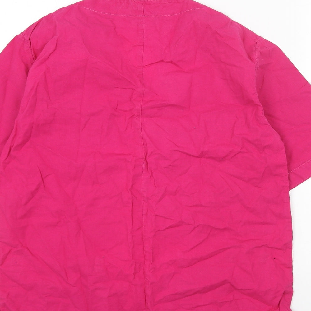 Womens UK Size 3XL Preworn Pink Basic Blouse
