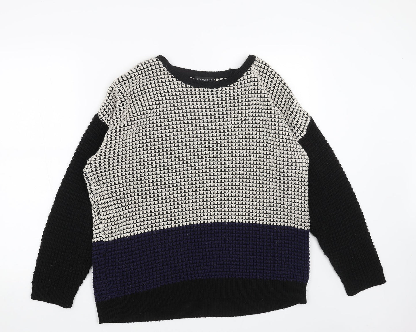 Womens UK Size 8 Topshop Black Pullover Jumper
