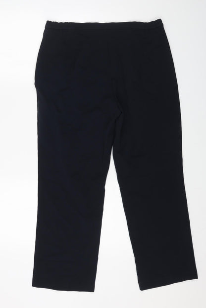 Womens UK Size 14 Marks and Spencer Regular Fit Dress Pants Blue Trousers