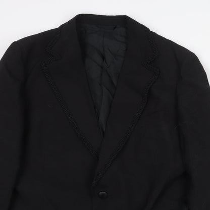 Mens UK Size 40 Trevira Regular Black Suit Jacket
