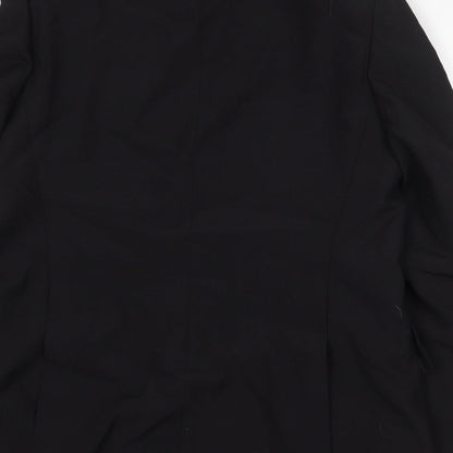 Mens UK Size 40 Trevira Regular Black Suit Jacket
