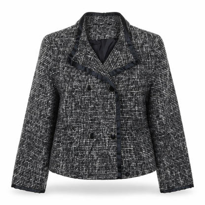 EWM Womens Grey Geometric Jacket Size 16 Button