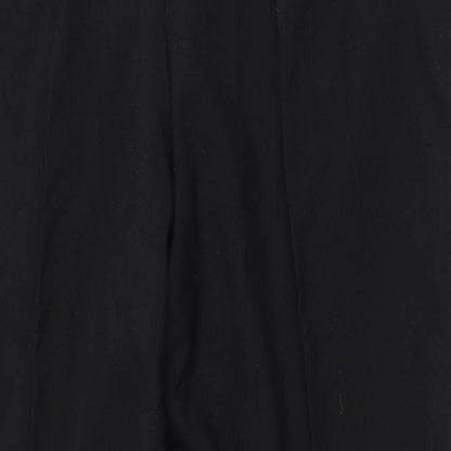 Preworn Mens Black Cotton Dress Pants Trousers Size 36 in Regular Zip