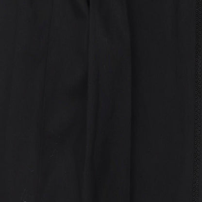 Preworn Mens Black Cotton Dress Pants Trousers Size 36 in Regular Zip
