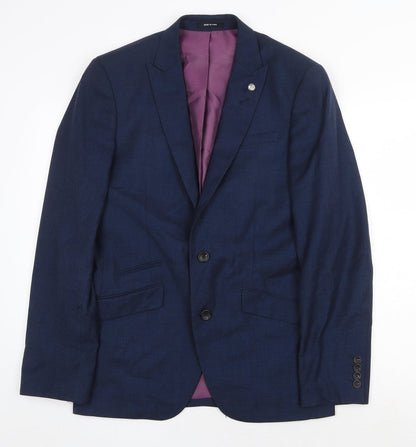 Mens UK Size 38 Cedar Wood State Regular Blue Suit Jacket