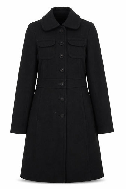 Womens UK Size XS Gap Black Overcoat