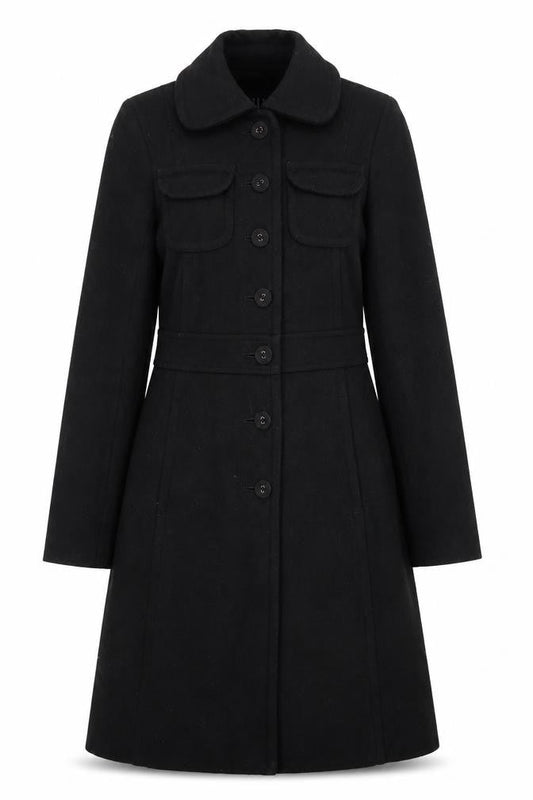 Womens UK Size XS Gap Black Overcoat