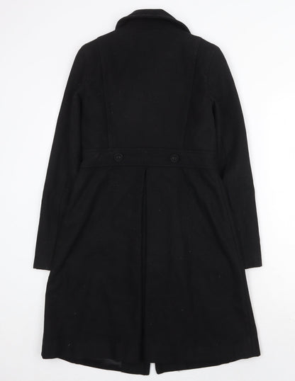 Gap Womens Black Overcoat Coat Size XS Button