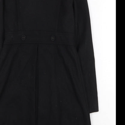 Gap Womens Black Overcoat Coat Size XS Button