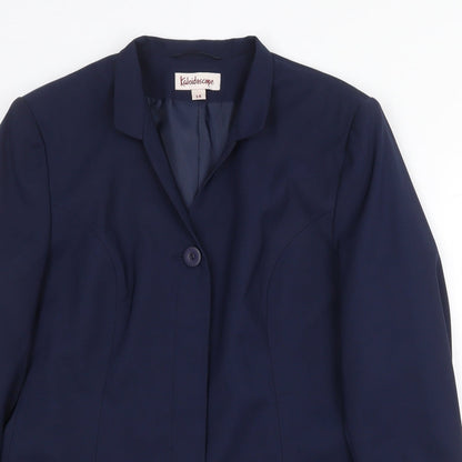 Kaleidoscope Womens Blue Jacket Blazer Size 14 Button