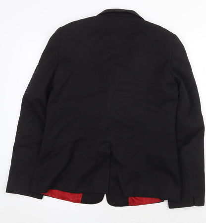 Stevensons Womens Black Jacket Blazer Size 12 Button