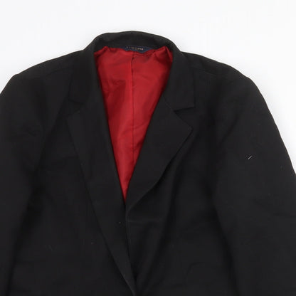 Stevensons Womens Black Jacket Blazer Size 12 Button