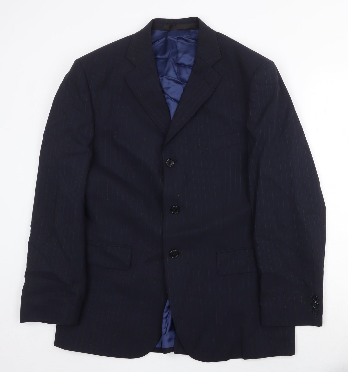 Mens UK Size 40 Marks and Spencer Regular Blue Suit Jacket