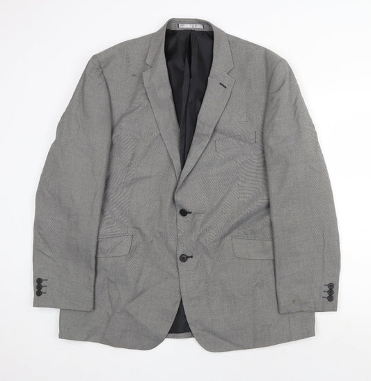 Mens UK Size 46 Burton Regular Grey Suit Jacket