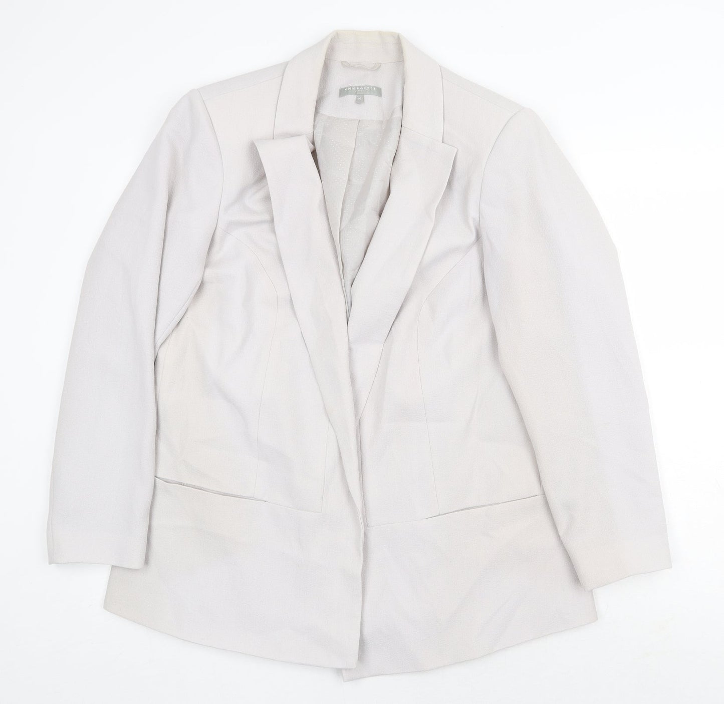 Ann Harvey Womens Grey Jacket Blazer Size 16