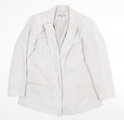 Ann Harvey Womens Grey Jacket Blazer Size 16