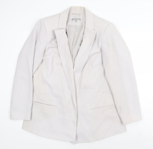 Ann Harvey Womens Grey Jacket Blazer Size 16