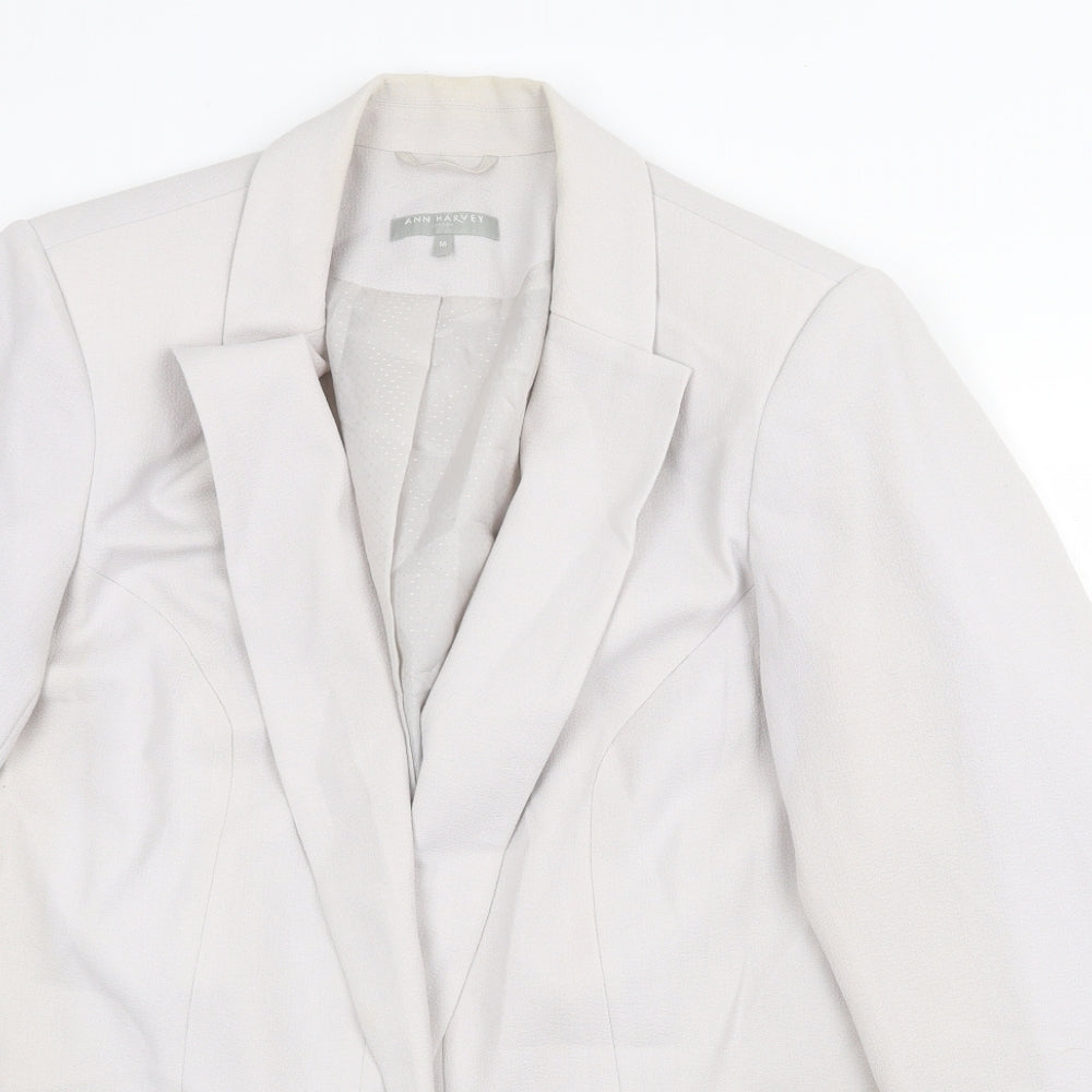 Ann Harvey Womens Grey Jacket Blazer Size 16