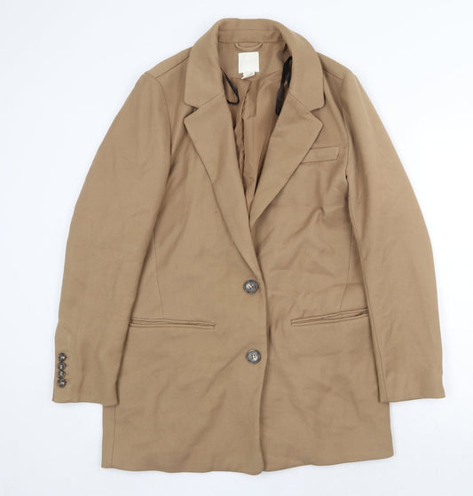 Womens UK Size S H&M Beige Overcoat