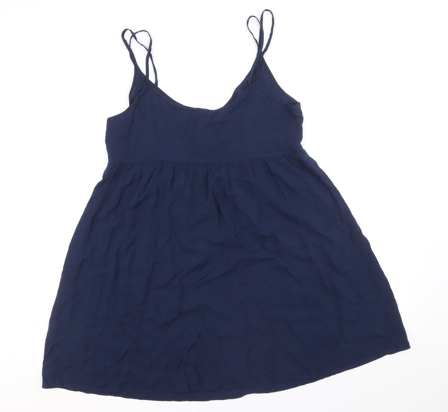 Divided by H&M Womens Blue Viscose Tank Dress Size 8 Round Neck Pullover