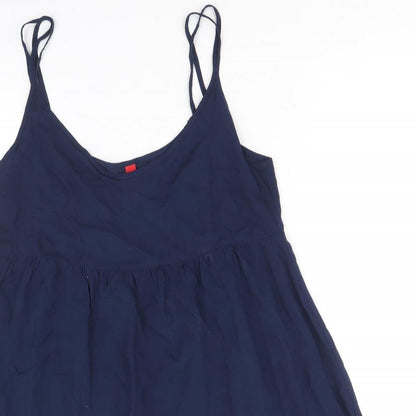 Divided by H&M Womens Blue Viscose Tank Dress Size 8 Round Neck Pullover