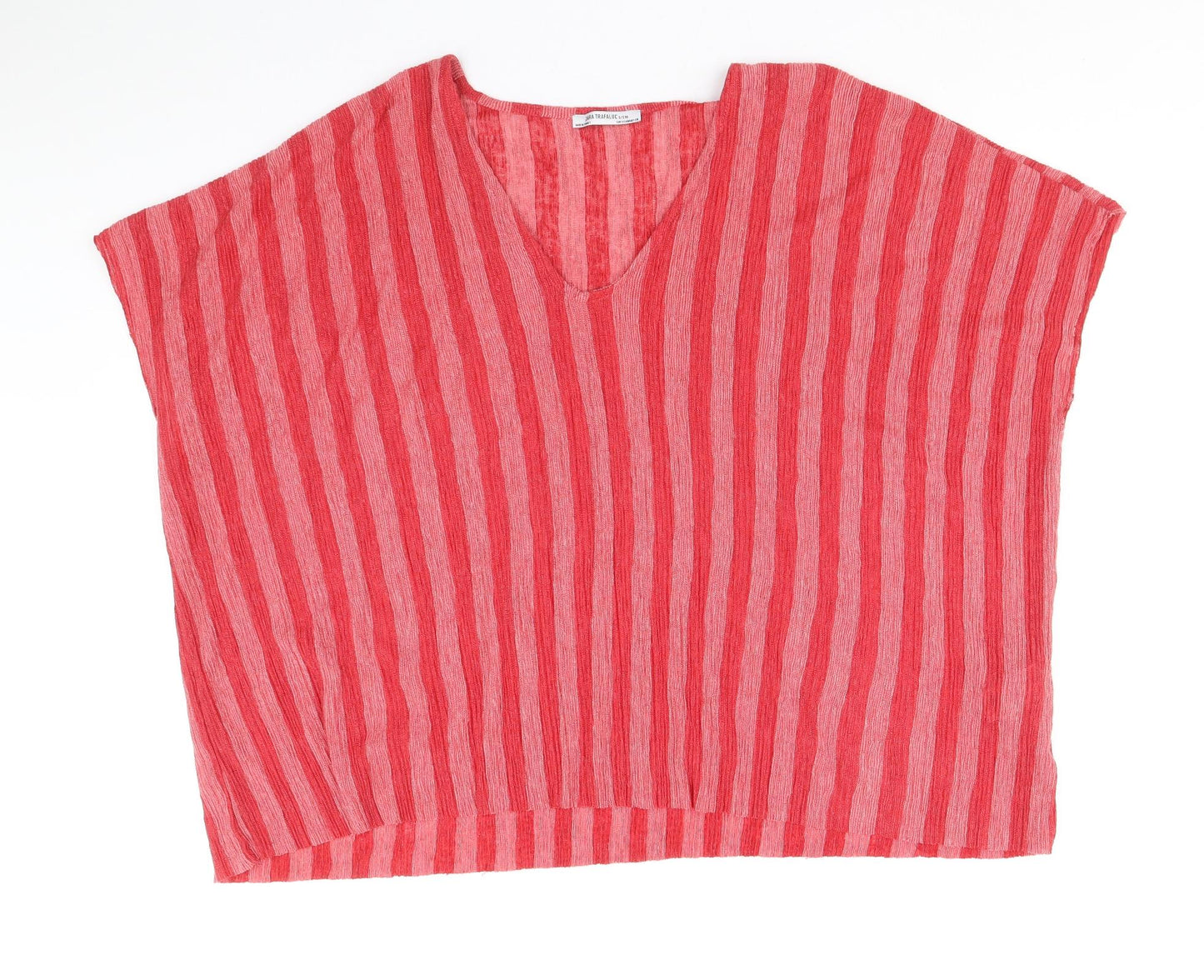 Womens UK Size M Zara Red Basic Blouse