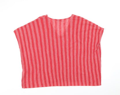 Womens UK Size M Zara Red Basic Blouse