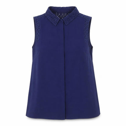 Womens UK Size 14 Dorothy Perkins Blue Basic Button-Up