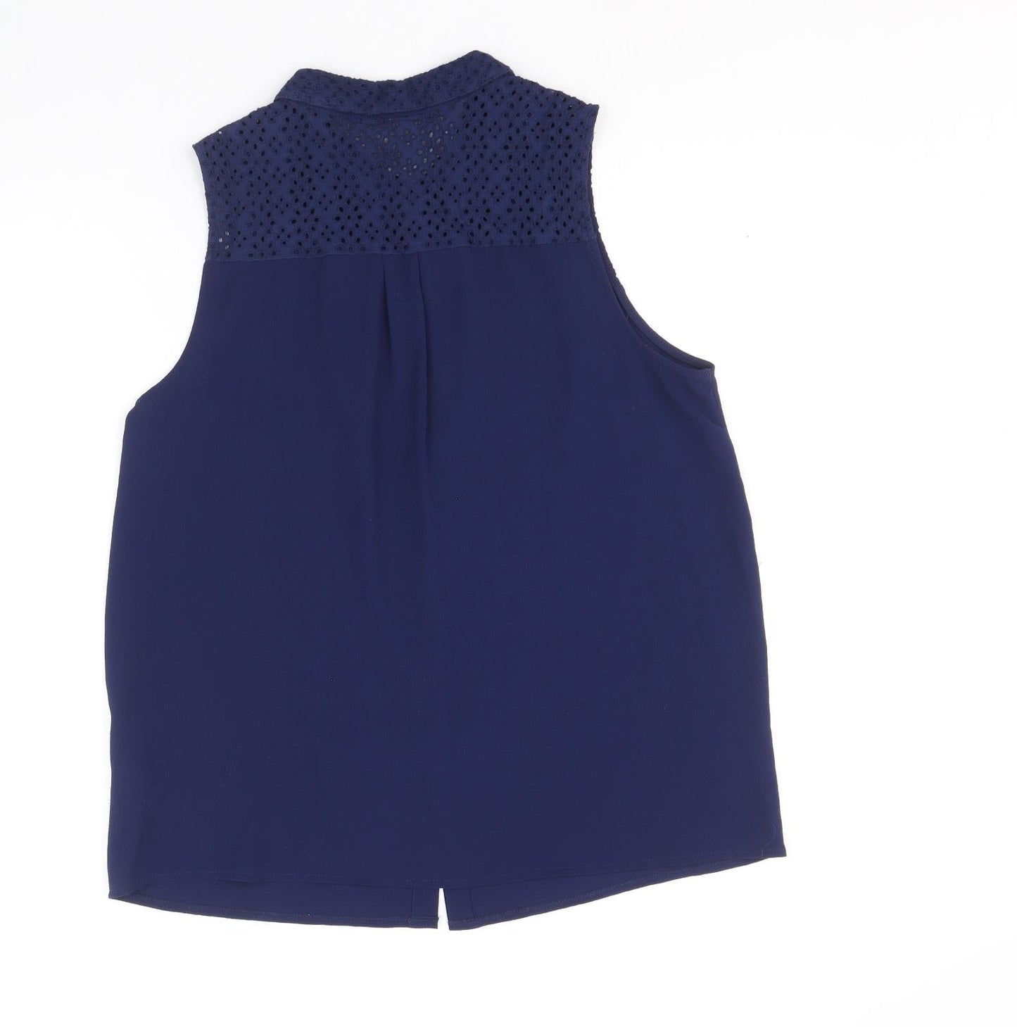 Womens UK Size 14 Dorothy Perkins Blue Basic Button-Up