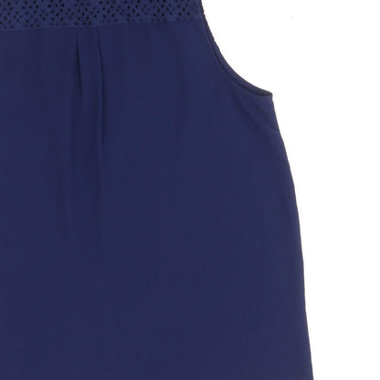 Womens UK Size 14 Dorothy Perkins Blue Basic Button-Up