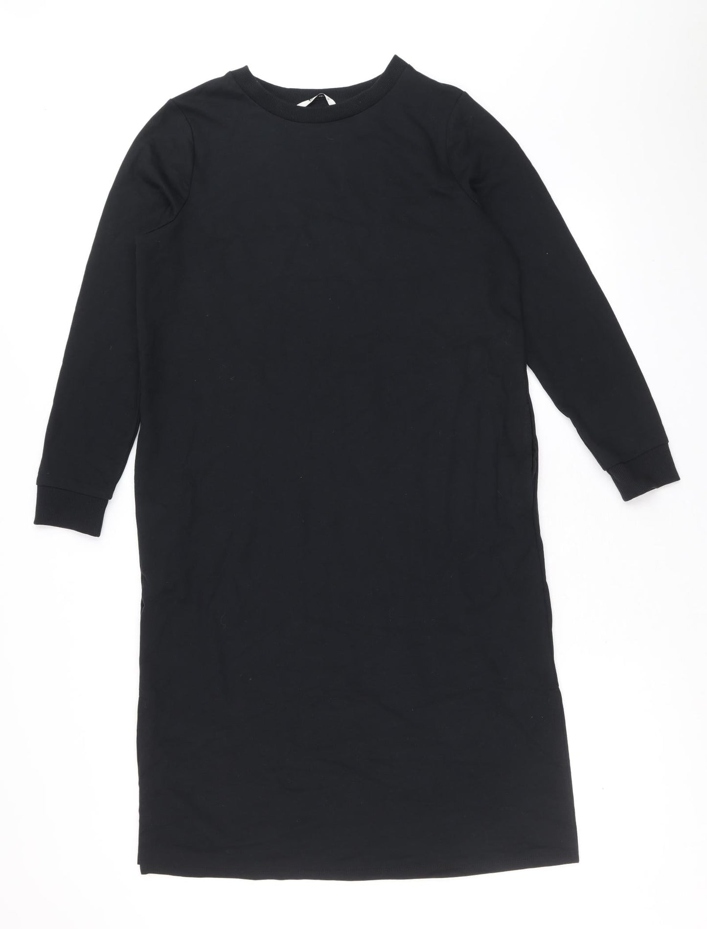 TU Womens Black Polyester A-Line Size 12 Round Neck Pullover