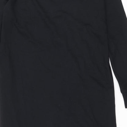 TU Womens Black Polyester A-Line Size 12 Round Neck Pullover