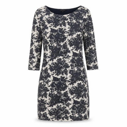 Phase Eight Womens Grey Floral Viscose A-Line Size 10 Round Neck Pullover