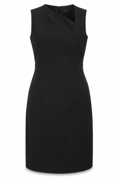Dorothy Perkins Womens Black Polyester A-Line Size 12 V-Neck Zip