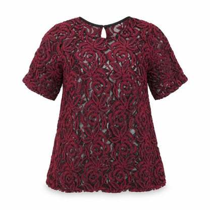 Womens UK Size S Pins and Needles Red Basic T-Shirt