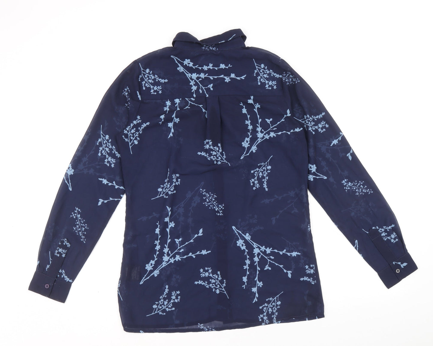 Womens UK Size 8 Sosandar Blue Basic Button-Up