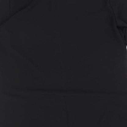 Primark Womens Black Floral Polyester A-Line Size 10 Round Neck Zip